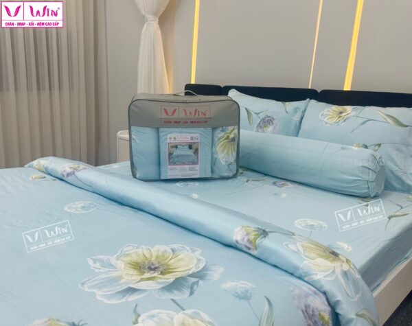 Bộ Drap Mền Tencel Lụa Cao Cấp Super Win Thắng Lợi TL004