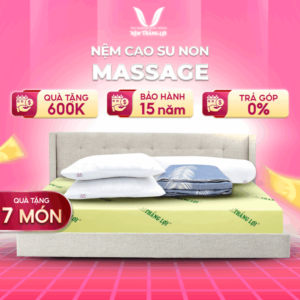 NỆM CAO SU NON MASSAGE THẮNG LỢI