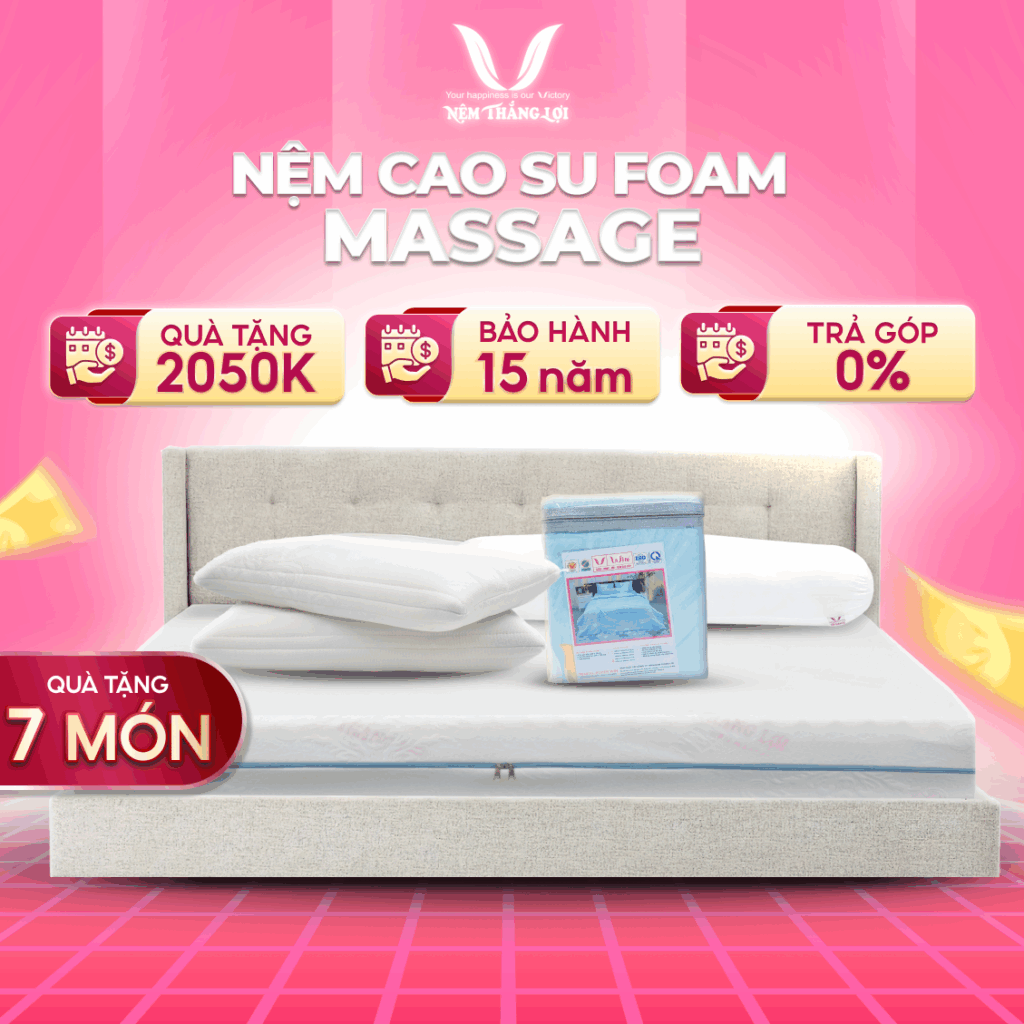 Nệm Cao Su Foam Massage Thắng Lợi