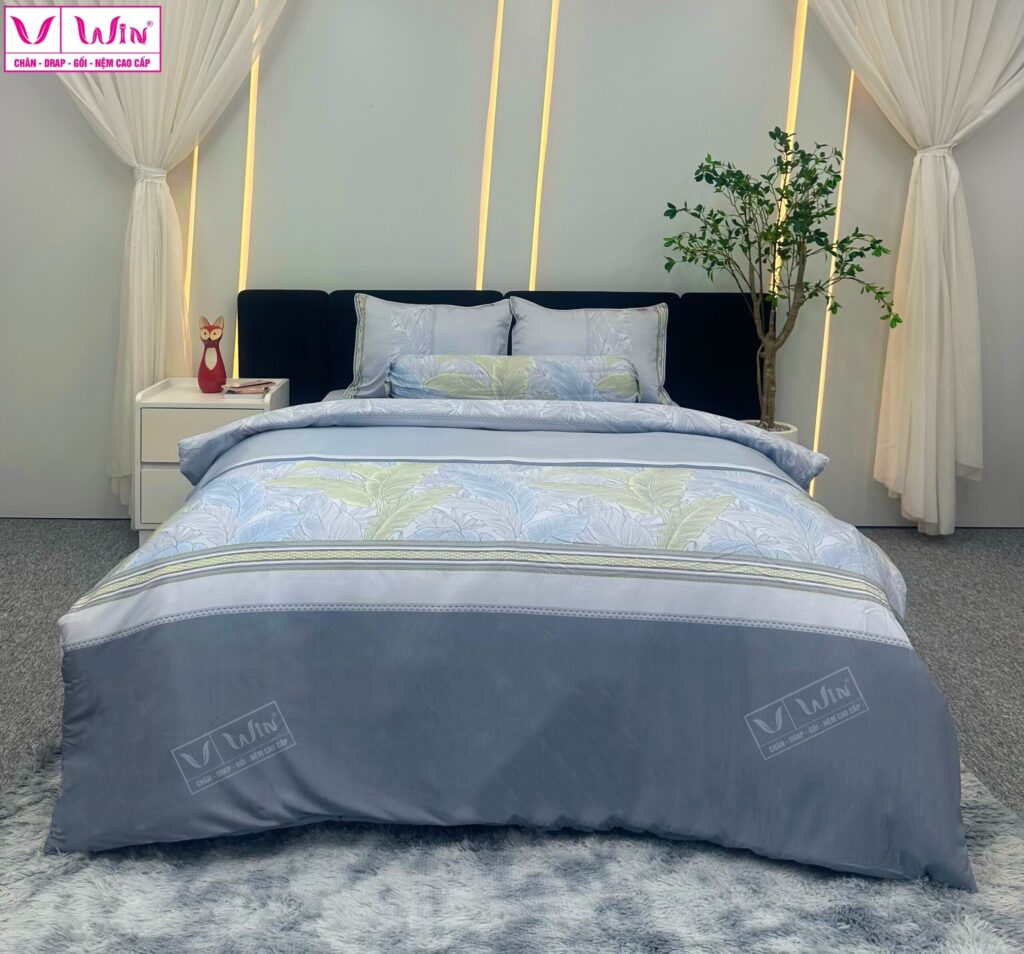 Bộ Drap Mền Tencel Lụa Cao Cấp Super Win Thắng Lợi TL008
